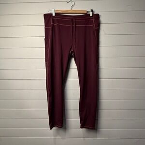 Fabletics Womens XXL Wine Burgundy High Waisted PowerHold Pocket Leggings